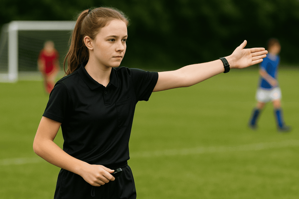 Referee for U9s in Bookham